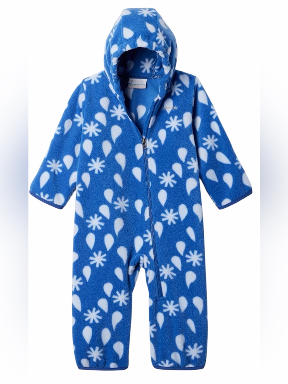 Columbia Blue and White Hooded Fleece One-Piece